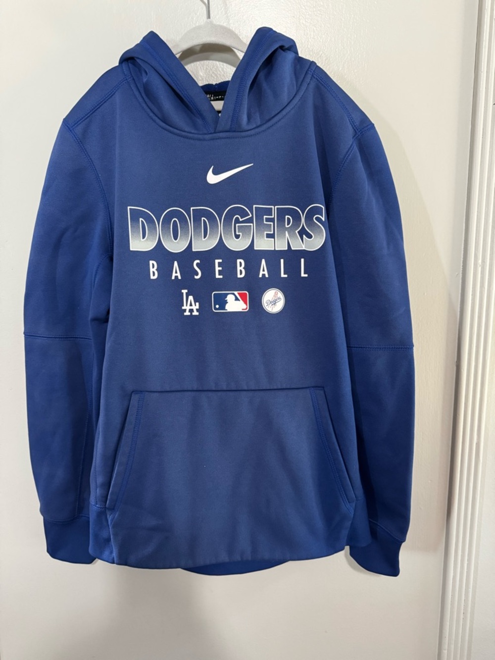 Nike Los Angeles Dodgers Baseball Dri-Fit Therma Hoodie Youth Medium YM 10/12
